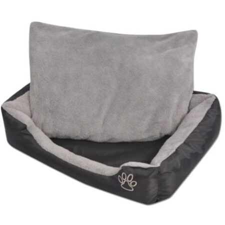 vidaXL Cuccia per Cani con Cuscino Imbottito Taglia M Nero