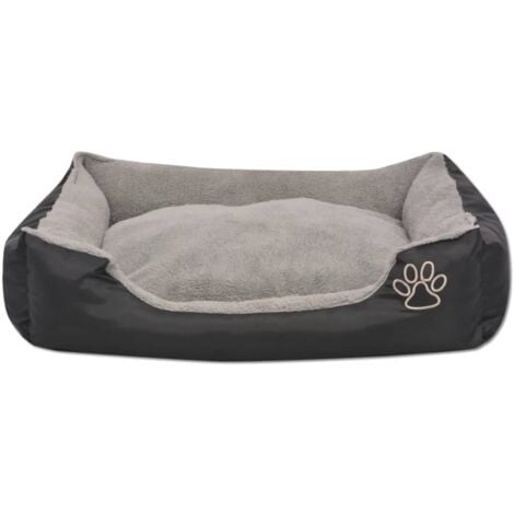 vidaXL Cuccia per Cani con Cuscino Imbottito Taglia M Nero