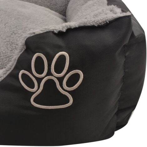 vidaXL Cuccia per Cani con Cuscino Imbottito Taglia M Nero