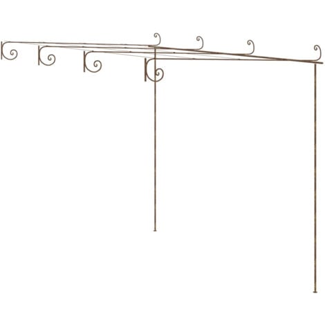 vidaXL Pergolato da Giardino Marrone Anticato 4x3x2,5 m in Ferro