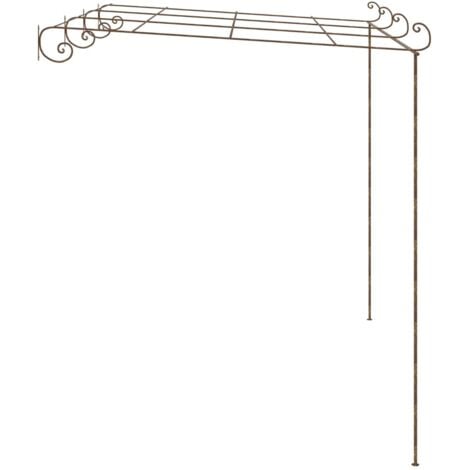 vidaXL Pergolato da Giardino Marrone Anticato 4x3x2,5 m in Ferro