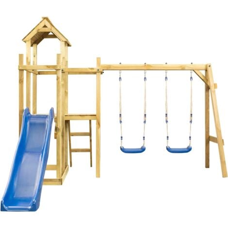 vidaXL Set Gioco da Esterno 285x305x226,5 cm Legno di Pino Impregnato