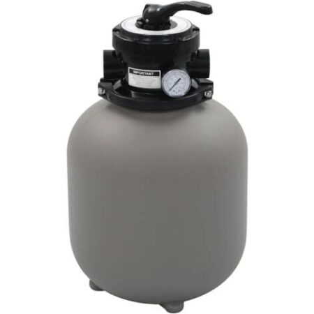 vidaXL Filtro a Sabbia per Piscine Valvola a 4 Posizioni Grigio 350 mm