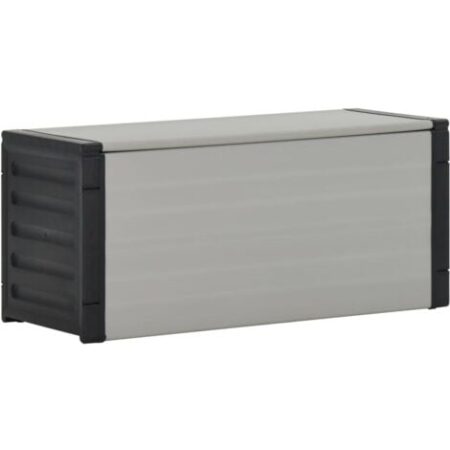 vidaXL Contenitore per Rifiuti da Giardino Grigio 85x34x40 cm