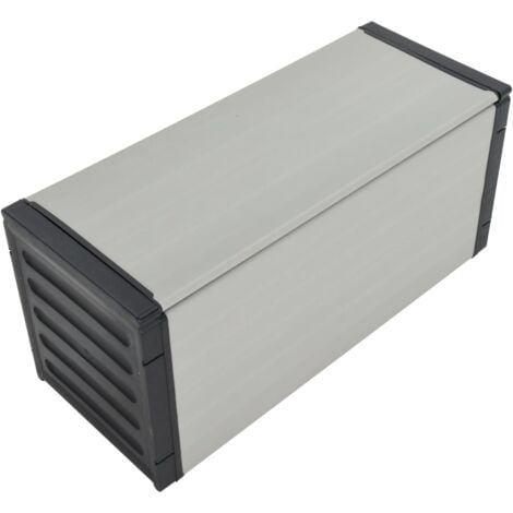 vidaXL Contenitore per Rifiuti da Giardino Grigio 85x34x40 cm