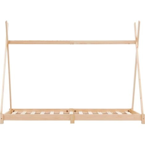 vidaXL Giroletto per Bambini in Legno Massello di Pino 90x200 cm