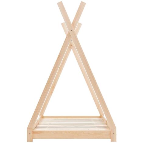 vidaXL Giroletto per Bambini in Legno Massello di Pino 90x200 cm