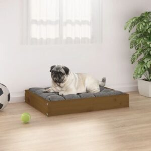 vidaXL Cuccia per Cani Ambrata 61,5x49x9 cm in Legno Massello di Pino