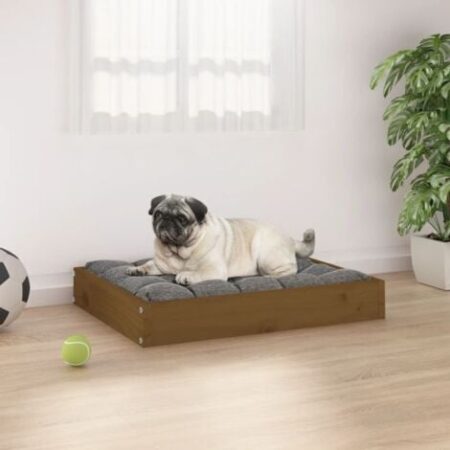 vidaXL Cuccia per Cani Ambrata 61,5x49x9 cm in Legno Massello di Pino