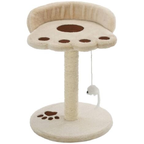 vidaXL Albero per Gatti con Tiragraffi in Sisal 40 cm Beige e Marrone
