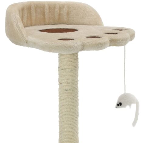 vidaXL Albero per Gatti con Tiragraffi in Sisal 40 cm Beige e Marrone