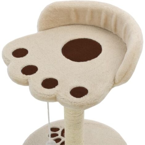vidaXL Albero per Gatti con Tiragraffi in Sisal 40 cm Beige e Marrone