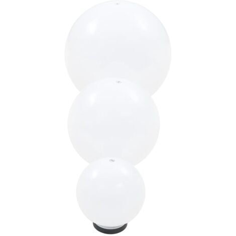 vidaXL Set Lampade a LED Sferiche 3 pz in PMMA 20/30/40cm