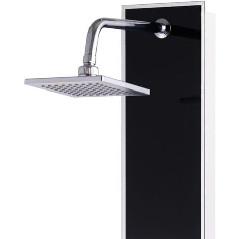 vidaXL Pannello Doccia in Vetro 18x42,1x120 cm Nero