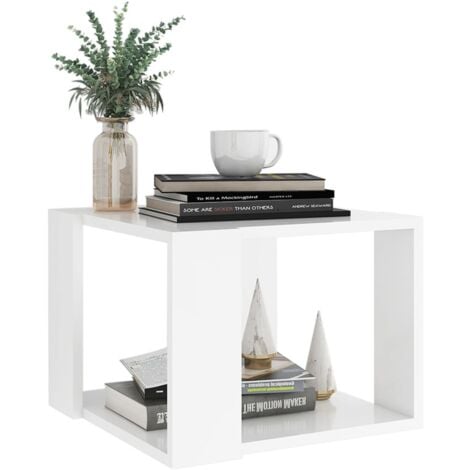 vidaXL Tavolino da Salotto Bianco 40x40x30 cm in Legno Multistrato