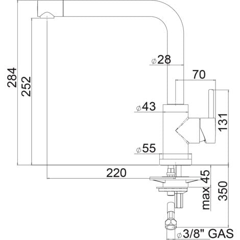Franke Miscelatore monocomando per lavello FN 0143.031, cromo (115.0154.303)