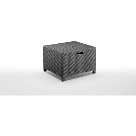 Set salotto da esterno 4 posti BICA Venezia 2 antracite con divano, poltrone e tavolino porta cuscini