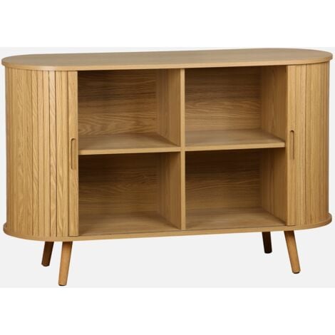 Credenza scandinava a 2 ante scorrevoli, 120cm