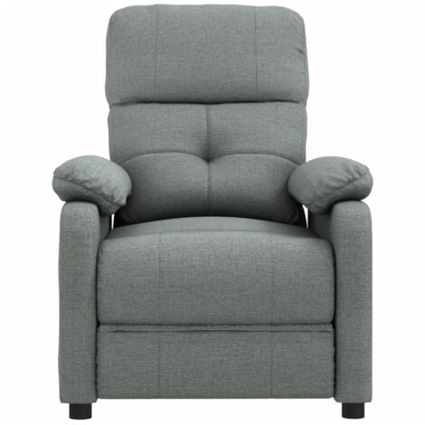 vidaXL Poltrona Reclinabile in Tessuto Grigio Scuro