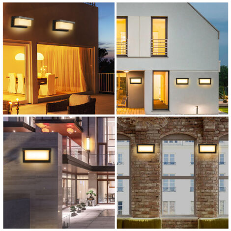 SWANEW Applique LED 18W LED sensore IP65 illuminazione per esterni con sensore di movimento patii giardini bianco caldo