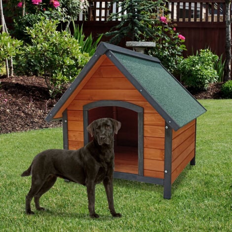 Cuccia per Cani di Grande Taglia Gardiun Loki 82x100x88 cm con Tetto a 2 Falde e Copertura in Bitume