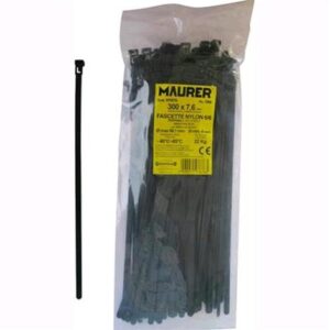 FASCETTE per CABLAGGIO MAURER Colore Nero APRIBILI 300X7,6 Conf. 100 pz