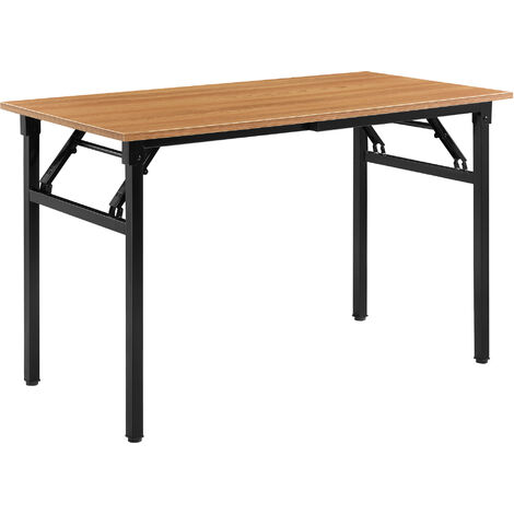 Tavolo Pieghevole Scrivania con Piano 120x60 cm color Faggio / Nero [neu.haus]