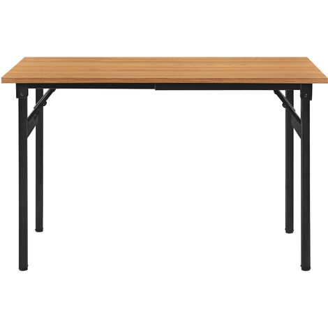 Tavolo Pieghevole Scrivania con Piano 120x60 cm color Faggio / Nero [neu.haus]