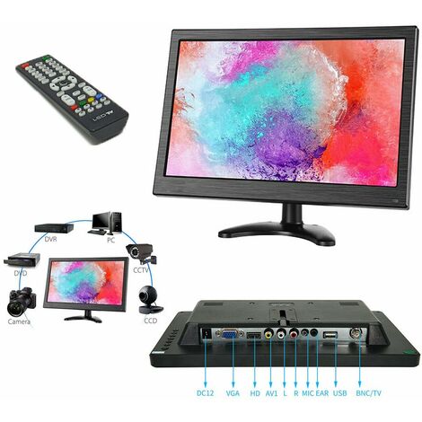 Monitor 13.3" pollici HD per telecamere display led TFT videosorveglianza