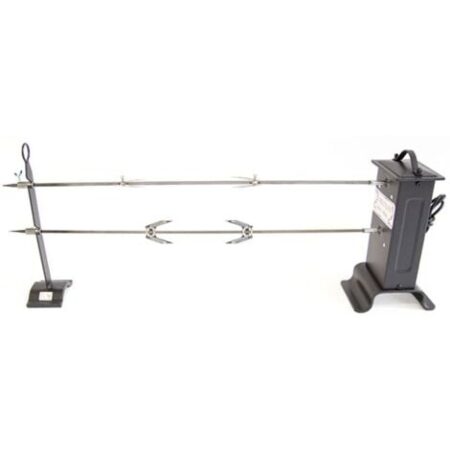 KIT GIRARROSTO ELETTRICO PER CAMINETTO CON 2 SPIEDI E 4 FORCHETTE
