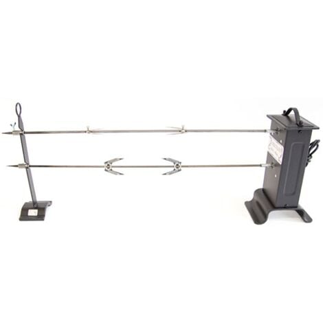 KIT GIRARROSTO ELETTRICO PER CAMINETTO CON 2 SPIEDI E 4 FORCHETTE
