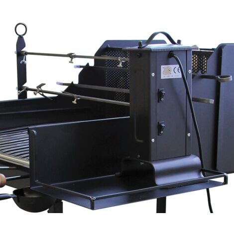 KIT GIRARROSTO ELETTRICO PER CAMINETTO CON 2 SPIEDI E 4 FORCHETTE