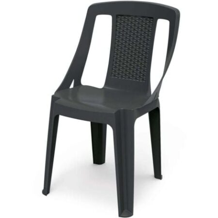 Ipae Progarden Sedia Resina Impilabile Procida - Antracite - 46x53x86 cm