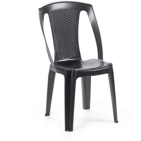 Ipae Progarden Sedia Resina Impilabile Procida - Antracite - 46x53x86 cm