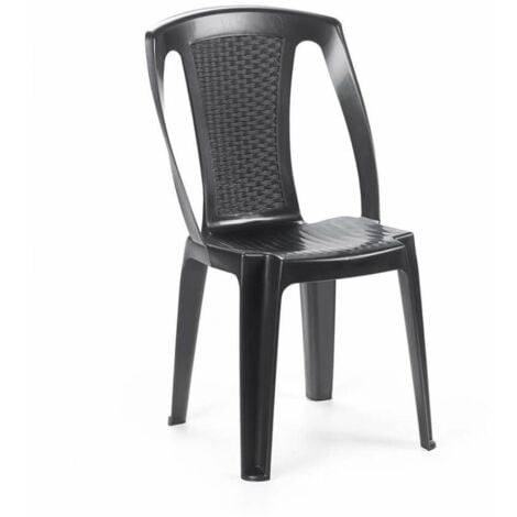 Ipae Progarden Sedia Resina Impilabile Procida - Antracite - 46x53x86 cm