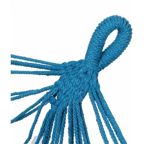 Detex Amaca da giardino capacita di carico 300kg 320x150cm traspirante frange campeggio giardino interno esterno colore a scelta Blu