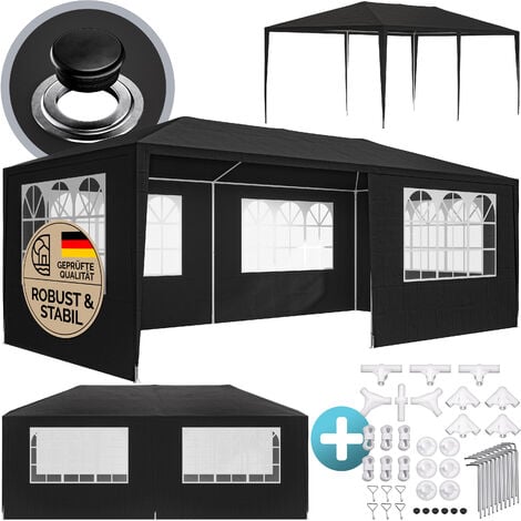 Gazebo Rimini 3x6m protezione ai raggi UV 50 18m² rivestimento idrorepellente tendone festa giardino Antracite (Protezione UV)