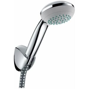Hansgrohe Crometta 85 – Set doccia Variojet, 2 getti/Supporto doccia Porter’C 1,25 m, cromato 27558000