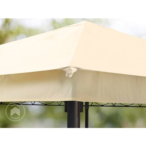 Gazebo da Giardino 3x3 m - 100% impermeabile - con 4 teli laterali - ca. 180g/m² telo del tetto color crema