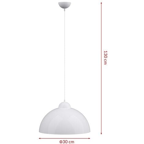 Set 2 Lampadari Sospensione Moderno Design Industriale Lampada Metallo Bianc Oro