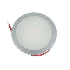 Mini Faretto Led Da Incasso Rotondo 5W AC/DC 12V DC 24V Bianco Caldo Foro 60mm Colore Alluminio Satinato