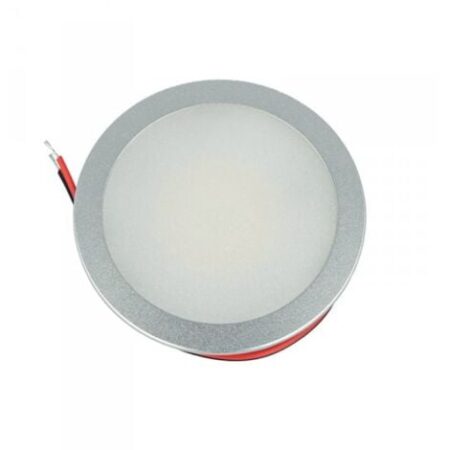 Mini Faretto Led Da Incasso Rotondo 5W AC/DC 12V DC 24V Bianco Caldo Foro 60mm Colore Alluminio Satinato