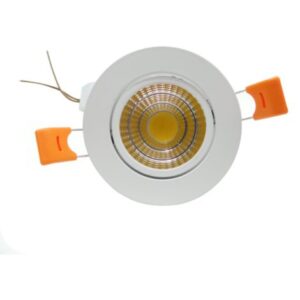 5W Faretto LED COB Incasso Orientabile Cornice Bianca 400 LM 220v  Bianco Freddo