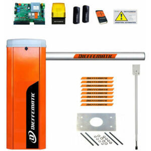 Kit Barriera Automatica Barra Stradale Automatismo Chiusura Ingressi 230v 4 Mt