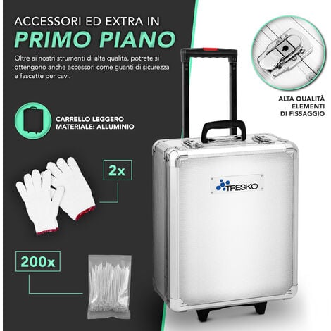 TRESKO® Valigia degli attrezzi composta da 949 pezzi  cassetta degli attrezzi  portaattrezzi  set di arnesi  trolley degli attrezzi  acciaio cromo-vanadio