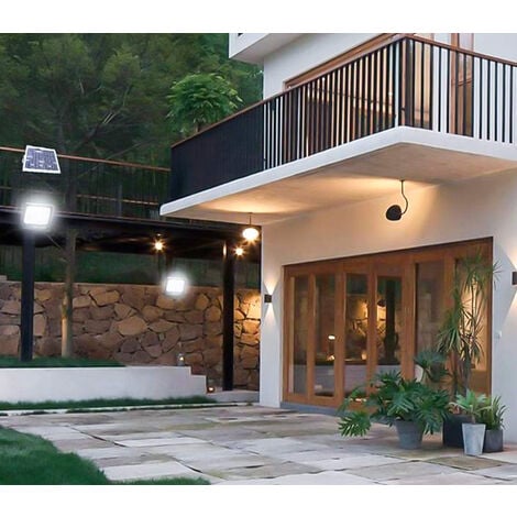 Faro Led 200w Con Pannello Solare Luce Fredda Faretto Led Casa Giardino Esterno