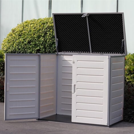 Baule in Resina Gardiun Soften II 1.170 L 140x82x123 cm Con Molle a Gas Grigio