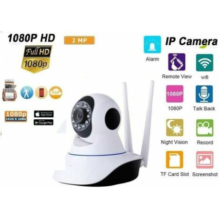 TELECAMERA IP CAM HD 1080P CAMERA WIRELESS LED 2 ANTENNE 2MP MEGAPIXEL
