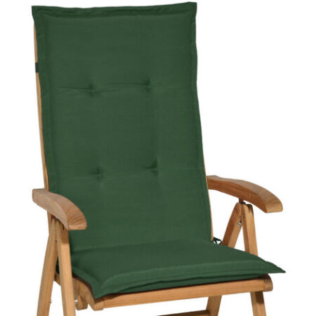 Beautissu Cuscino per Sedia a Sdraio Loft HL Resistente e Comodo Anche per sedie reclinabili, spiaggine e poltrone	Verde scuro