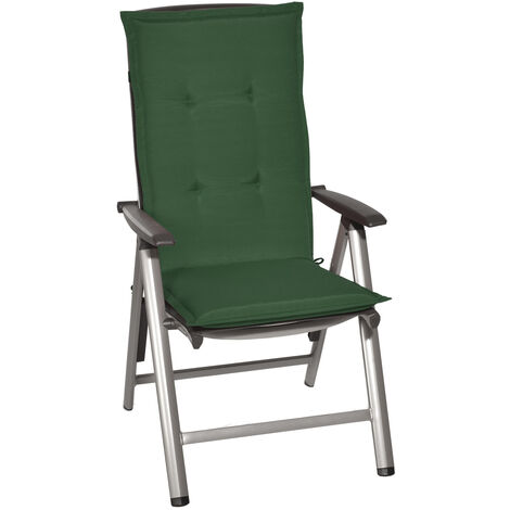 Beautissu Cuscino per Sedia a Sdraio Loft HL Resistente e Comodo Anche per sedie reclinabili, spiaggine e poltrone	Verde scuro